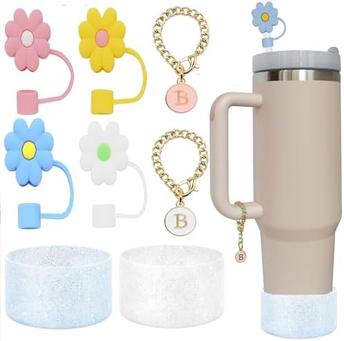 Cute Silicone Hat For Stanley 40oz Tumbler - Anti-Dust Cover With Straw Cover & Charms - View #2