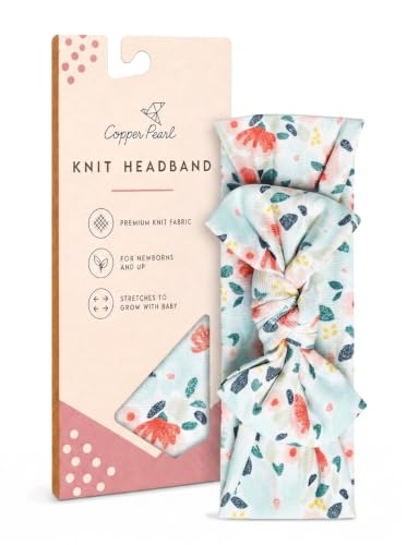 Image of Copper Pearl Baby Bows: Soft and Stretchy Headbands for Baby Girls, Newborn and Toddler Hair Bows and Accessories, Stylish Bow Headband, Leilani