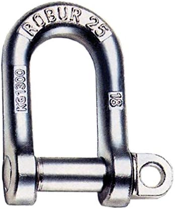 Beta 80250025 Model 8025 25 Large Dee Shackle, Hot Forged Carbon Steel, Grade 4, Galvanized, 25 mm Size