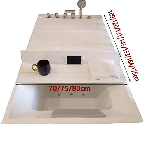 Cubierta de bañera plegable de PVC 175x80cm gris para evitar el polvo 3