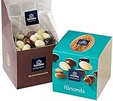 Chocolate Almonds, Leonidas Belgian Milk, Dark & White Covered Almonds, Gourmet Nuts in Gift Box SET OF 2