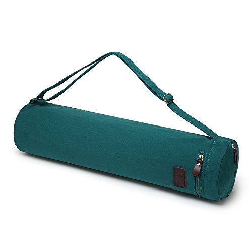 Fremous Yoga Mat Bag,Full-Zip Exercise Yoga Mat Carrier Bag - Double Storage Pocket,Easy Access Zipper, Adjustable Shoulder Strap And Handle,Fits Most Mats(Dark Green) #TOP6