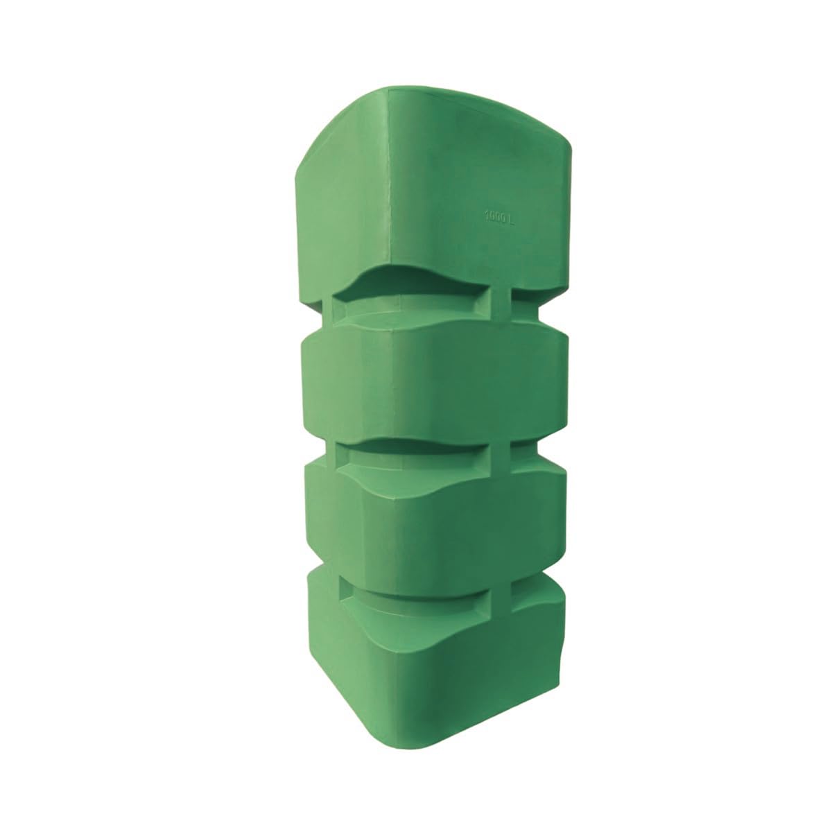 Varile Depósito de agua potable vertical de 1000 l, rectangular, verde, sin bisfenol A, rosca de latón integrada de 3/4", apto para alimentos