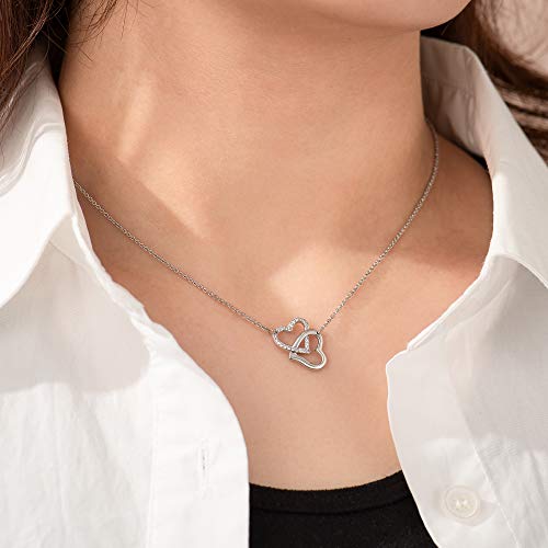 Manven Mothers Day Gifts For Grandma Gifts For Grandma Birthday Gifts Grandma Necklace Nana Gigi Grandmother From Granddaughter Interlocking Heart Necklace #TOP6