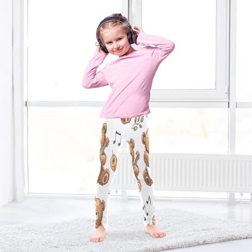 Bolaz Toddler Girls Leggings Printed Yoga Pants Leggings Guitar Bear for Kids4