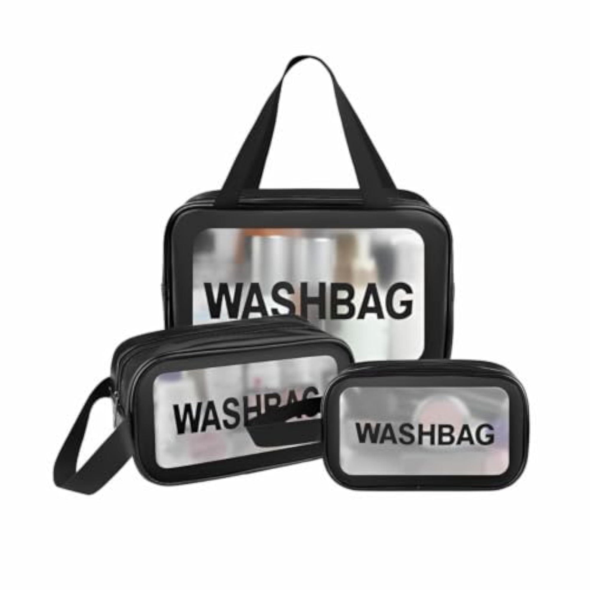 Multipurpose Clear PVC Zipper Cosmetic Travel Bag