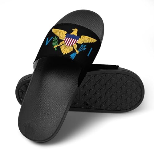 Virgin Islands Flag Funny Slide Sandals Non-Slip PVC Shower Slipper House Shoes Open Toe Slippers for Adult 40 (250mm)4