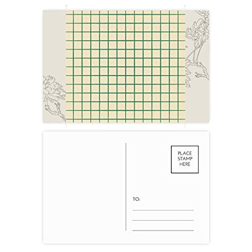 Carte postale fleur motif décoratif blanc lot de 20 cartes de remerciement format 5,7 x 3,8 pouces
