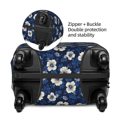 Hibiscus Flowers Elastic Travel Luggage Covers Dustproof Scratch-Resistant Suitcase Protector Fit 22-24 Inch2