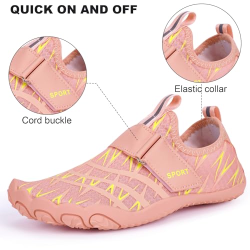 Image of Orgone Hike Footwear Barefoot Shoes Womens Mens, Pro Shoes Women Men Barefoot Hike Shoes Travel Shoes, Healthy & Non-Slip Breathable Barefoot Shoes, Pink A04