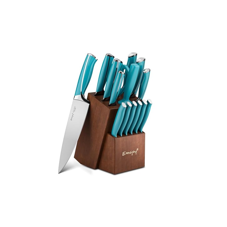 Knife-Set-Kitchen-Knife-Set-with-Block-Wooden-Emojoy-15-Pieces-Knife-Block-Set-Stainless-Steel-Kitchen-Knives-and-Serrated-Steak-KnivesBlue-Chef-Knife-Set-with-Sharpener Knife Set, Kitchen Knife Set with Block Wooden, Emojoy 15-Pieces Knife Block Set Stainless Steel Kitchen Knives and Serrated Steak Knives,Blue Chef Knife Set with Sharpener