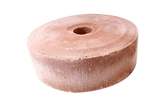 Gomatha Traders- Mineral Block for Cow, Goat, Sheep, Buffalo, Horse, Camel & Other Pets - Animal Lick Salt Block (Sand Pink, 2 Kg)
