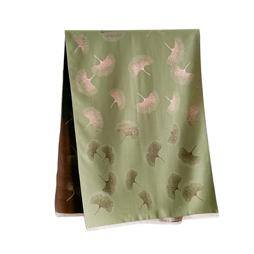 yolrdiw Fashion Winter Scarf Ginko Leaves Prints Warm Soft Wrap Shawl for Women Girl Gift