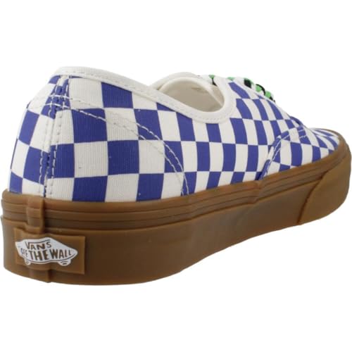 Vans Vans Unisex Authentic Checkerboard Skate Shoe - Lace up Closure Style - True Blue/White 7