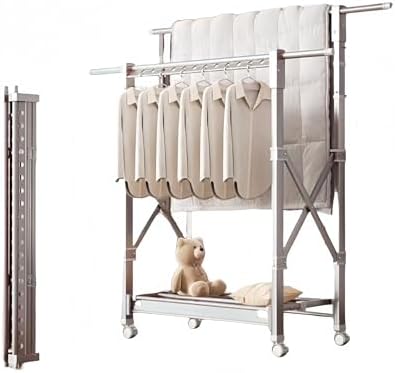 Adjustable Foldable Stainless Steel Clothes Drying Rack - Non-Slip Design for Secure Indoor/Outdoor Air Drying - Ideal for Laundry, Sheets, Socks & Garments