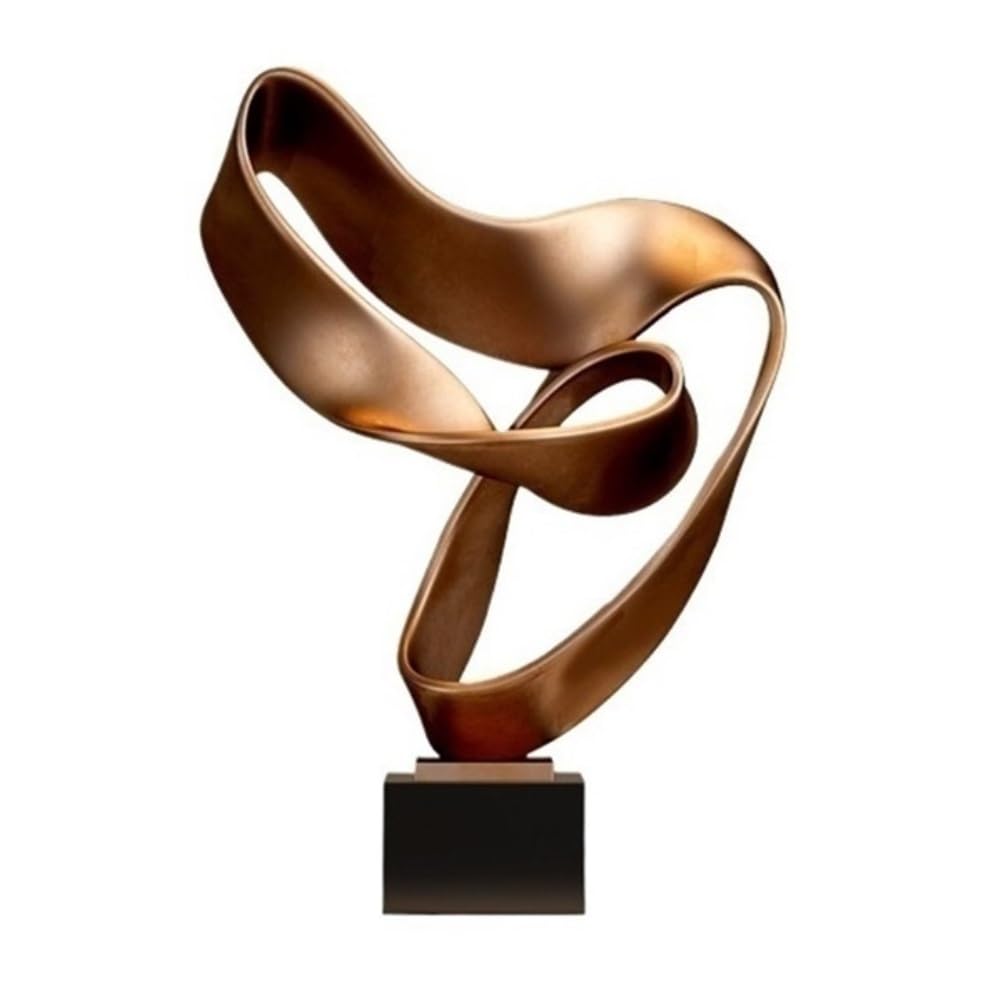 zhuyanbo007 Desk Statue, Geometric Ring Fiberglass Sculpture Ornaments Decoration Abstract Artwork Modern Hotel Corridor