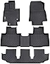 JDMON All Weather Floor Mats Compatible with 2020 2021 2022 Toyota Highlander 3 Row Custom Fit Car Floor Liner Set Black