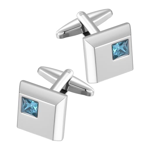 Image of Cufflinks for Men Classic Wedding Business Shirt Cuff Links Set Gifts with Box