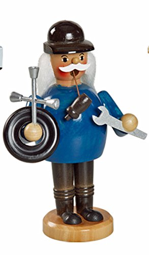 yanka-style Räuchermännchen Räuchermann Räucherfigur Rauchfigur Mechaniker ca. 14 cm hoch aus Holz Weihnachten Advent Geschenk Dekoration (90143-14b) Cover