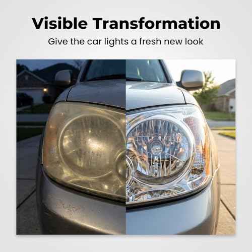 Image of Headlight Restoration Kit, Car Headlight Cleaner & Restorer Polishing Kit | Restoration Spray, No Power Tools Required, For Yellowed Oxidized Foggy Plastic Lenses, Fits Most Automotive Headlamps