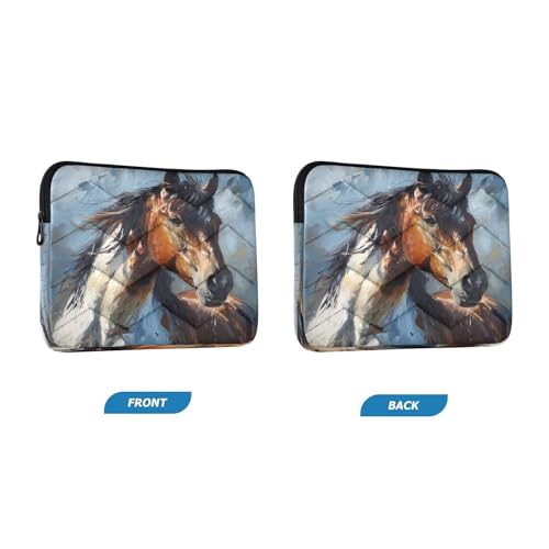 Funda para laptop 13-14 pulg impermeable caballo miniatura 2