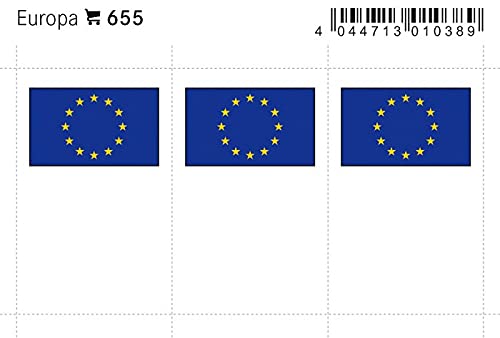 Feuillet de drapeaux en couleur Europe Lindner 655 intercalaire de classement