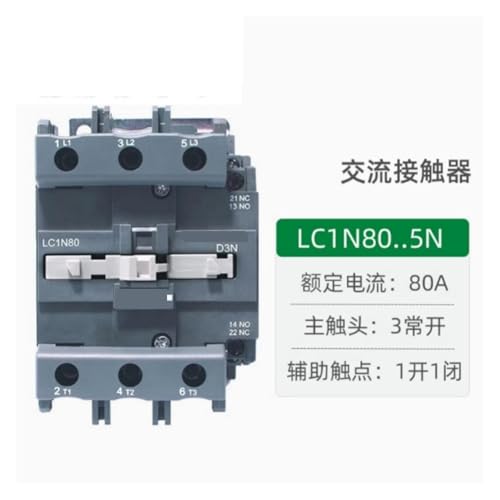 Contacteur CA LC1N80 AC220V triphasé pour commande moteur électrique