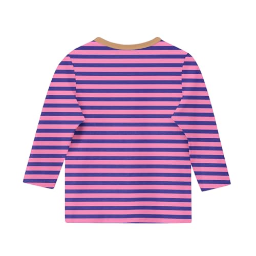 Girls Striped Print 3/4 Sleeve Shirts Summer Trendy Casual Tshirts Loose Fit Lightweight Crewneck Tee Soft Comfy Tops4