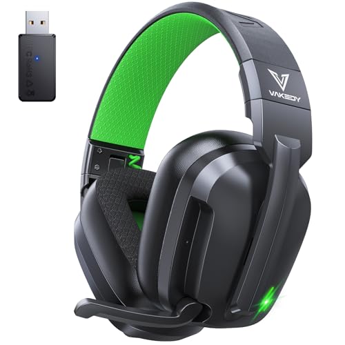 Image of Vakedy Wireless Gaming Headset for PS5,PS4,PC,Switch, 2.4GHz USB & BT 5.4 | Noise Canceling Mic, Lossless Audio-50H Batt, Works with PS4, Mac & Mobile, Ideal for Fortnite & Call of Duty & RGB
