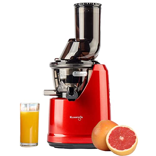 Kuvings B1700 Dark Red Professional Cold Press Whole Slow Juicer, Patented JMCS Technology for 10% More Juice, Best Fruit & Vegetable Juicer machine for home