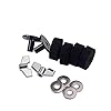Alnicov Drum Cymbal Accessories Set Cymbal Felt Washers Cymbal Sleeves Wing Nuts Hi-hat clutch Felts Hi-hat cup felt Drum Set,Black #5