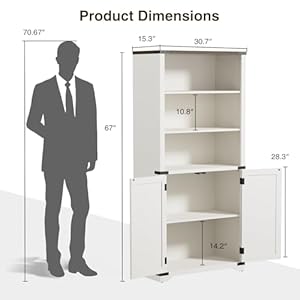 Farmhousebookshelvesandbookcaseswithdoorsantiquewhitetallbookshelfwithstoragecabinetkitchenpantrybathroomorganizer5tiercountryrusticdisplayrackforlivingroomhomeoffice Urban Country Home Decor Farmhouse bookshelves and bookcases with doors antique white tall bookshelf with storage cabinet kitchen pantry bathroom organizer 5 tier country rustic display rack for living room home office urban country home decor