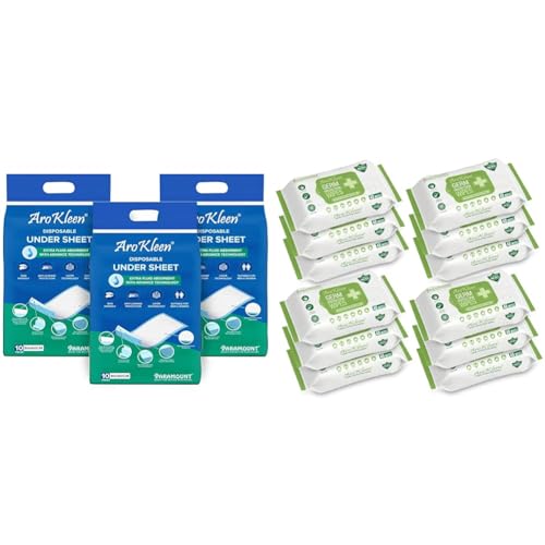 Image of Arokleen Premium Underpads, Extra Large (90X60Cm) I 30 Units | 12 Hrs Absorption Protection I 5-Layered Leak-Proof I Protects Surfaces from Incontinence I Super Soft Polymer|AROKLEEN 99.99% 576