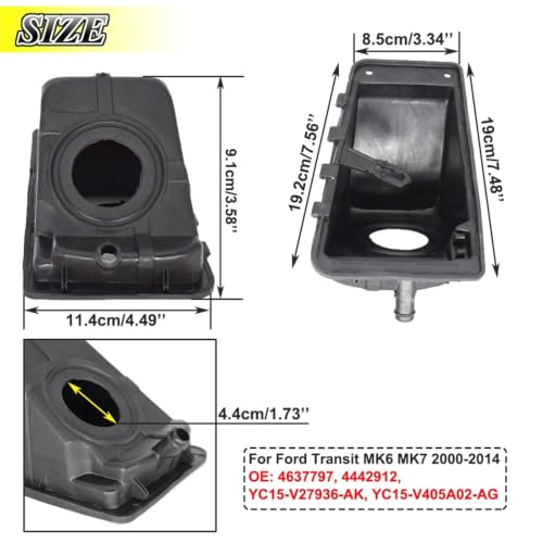Carcasa de puerta de relleno de tubo de combustible Ford Transit 2000-2014 5