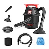 Shop-Vac 1.5 Gallon 2.0 Peak Wet/Dry Vacuum, Small Portable Shop Vacuum with Attachments, Mini for Garage, Car, Home and Pet
