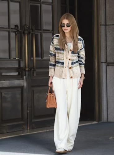 Dokotoo Women's 2025 Fashion Casual Open Front Long Sleeve Hollow Out Crochet Knit Cardigans Sweaters Boho Outerwear Coats4