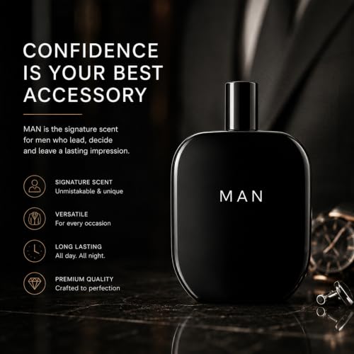 Image of Fragrance One MAN for Men 3.4 Fl Oz | Extrait de Parfum by Jeremy Fragrance, versatile masculine signature scent with bergamot, for work, travel, dates & evenings
