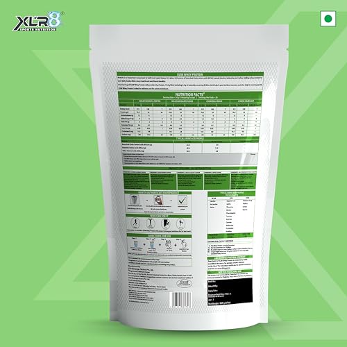 Image of XLR8 Whey Protein Powder with 24 g Protein Content & 5.4 g BCAA (907 g (Pack of 1), Choco Hazelnut)