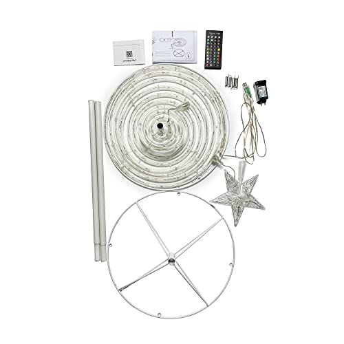 Smart Christmas Tree Lights - 4Ft Handmade Spiral Christmas Tree With 75 Led Lights And Christmas Tree Topper Star, Remote&App, Music Sync&Timer Control,Waterproof For Indoor Outdoor Christmas Decor #TOP7