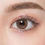 Pfirsich braun + Behälter | Sehr stark deckende natürliche Brown Kontaktlinsen farbig | farbige Jahreslinsen aus Silikon Hydrogel | 1 Paar (2 Stück) | DIA 14.50 | ohne Stärke