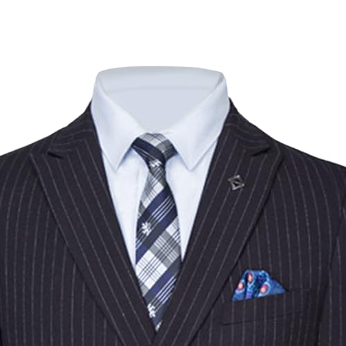Ensemble élégant à double boutonnage hommes costume formel rayures fines