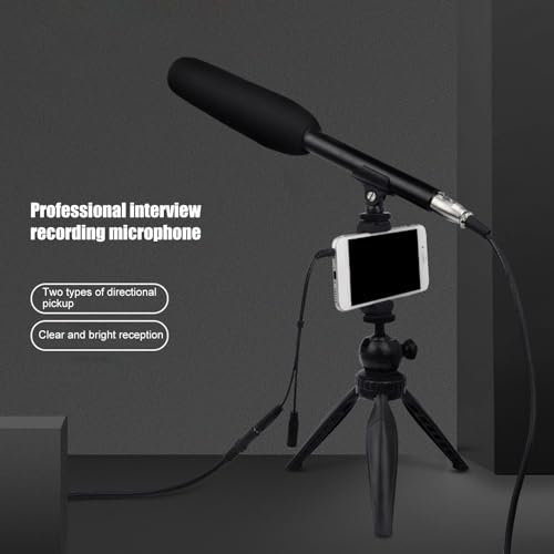 Vbestlife コンデンサーインタビューマイク、プロフェッショナルカーディオイドミニ写真XLRショットガンマイク の商品画像 1