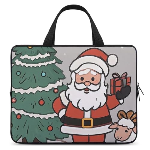 Housse ordinateur 10 pouces mouton de Noël idéale au café ou au bureau
