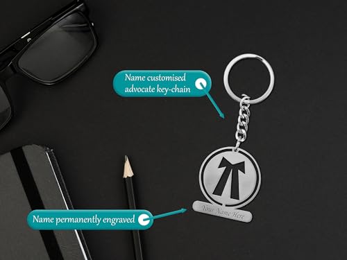 Image of SAVRI Personalized Keychain with Customized Name Engraving | Stainless Steel Round Professional Keychain
