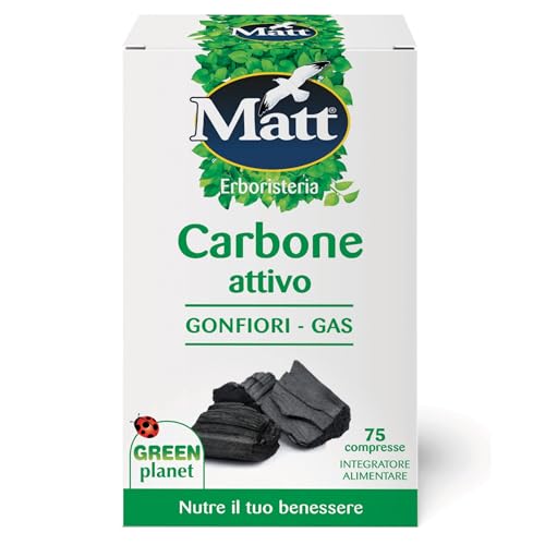Matt Integratore Alimentare Carbone Attivo, 75 Compresse