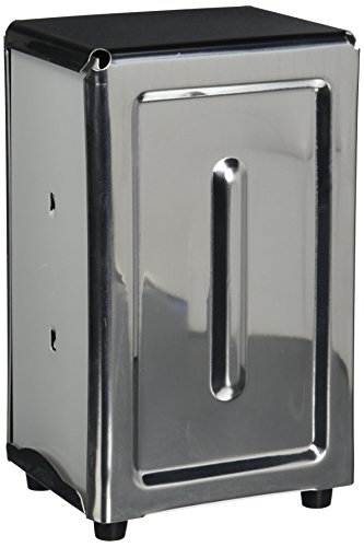 Crestware Stainless Steel Napkin Dispenser, 3.875-Inch by 4-3/4-Inch by 7.375-Inch
