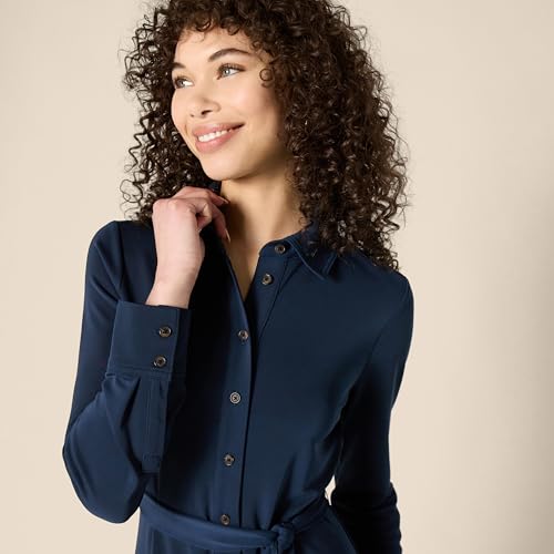 Amazon Essentials Women's Regular-Fit Matte Jersey Midi Length Dress4