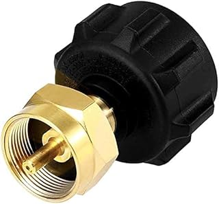 Safest QCC1 Regulator Valve Propane Refill Adapter for Steel Propane Cylinder with Type 1, Fits All 1 LB Throwaway Disposable Cylinder, 100% Solid Brass Regulator Valve Accessory