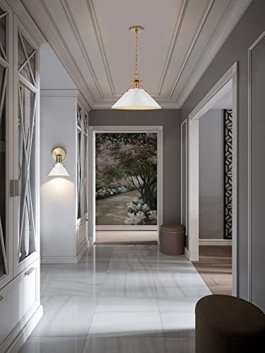 Image of Nuvo Lighting 60 /7519 Outpost - 1 Light Wall Sconce in Contemporary Modern Style-9.75 Inches Tall and 7 Inches Wide, Matte Black /Burnished Brass Finish with Matte Black Shade