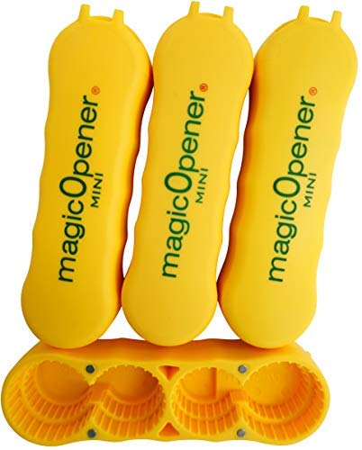 magic Opener MINI | 3-PACK Special | Soda / Water & Juice Bottle Openers | Twist off Plastic Bottles ez | Open 8 different cap sizes | Arthritis Help | Elderly Aids | Pull Tab Soup Cans Helper | Gifts